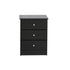 Black Pearl 3 Drawer Bedside