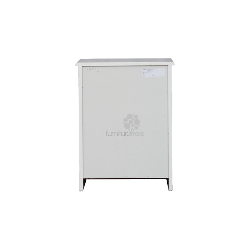 Pearl Bay White 3 Drawer Bedside