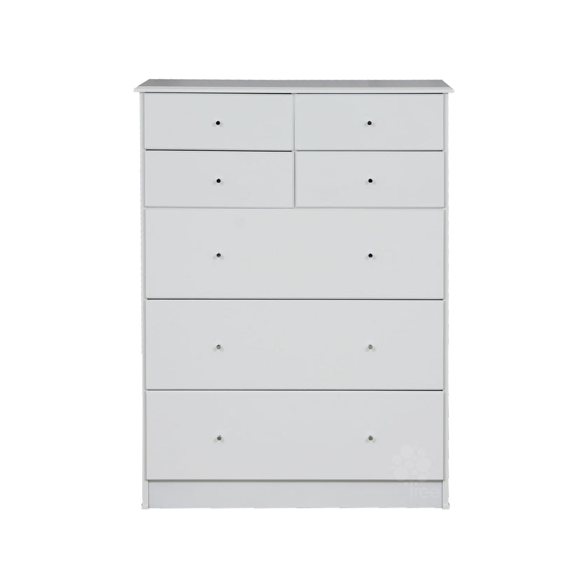 Pearl Bay White 7Drawer Highboy