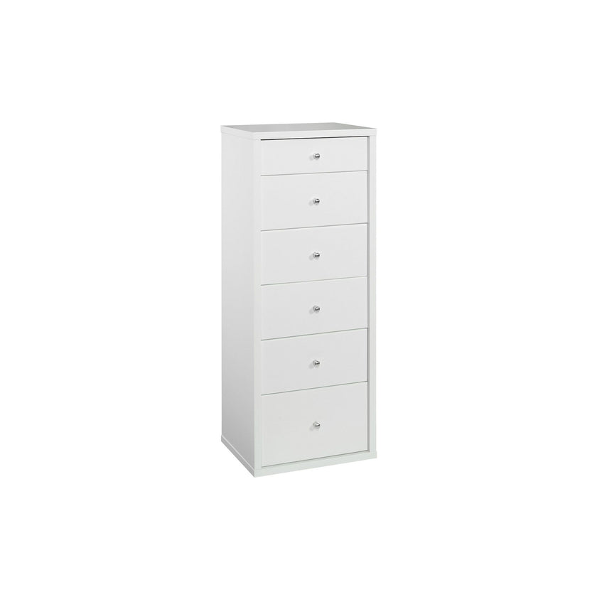 Cosmo-6-Drawer-Slimboy-White