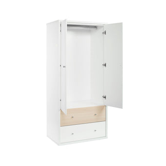 Cosmo-2-Drawer-2-dr-Wardrobe-White-beech