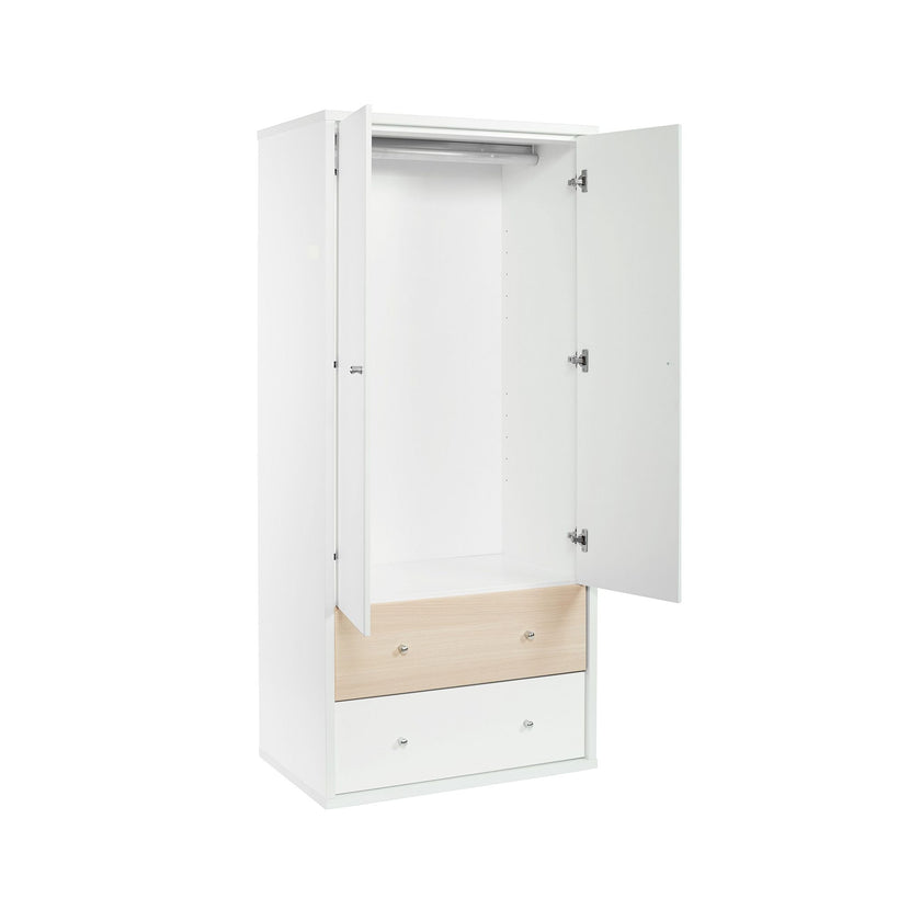 Cosmo-2-Drawer-2-dr-Wardrobe-White-beech