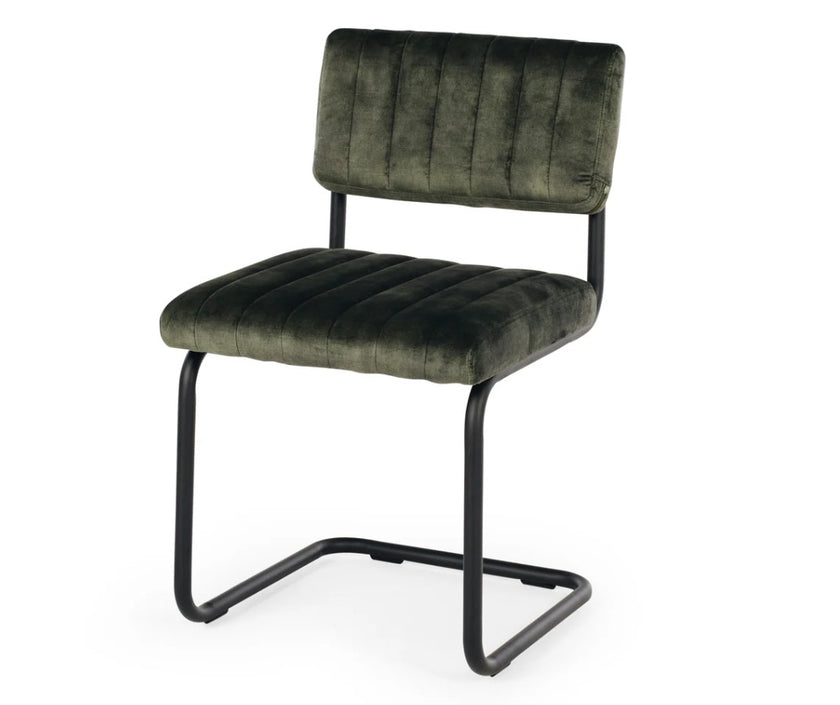 Blake Dining Chair Velvet Moss Green