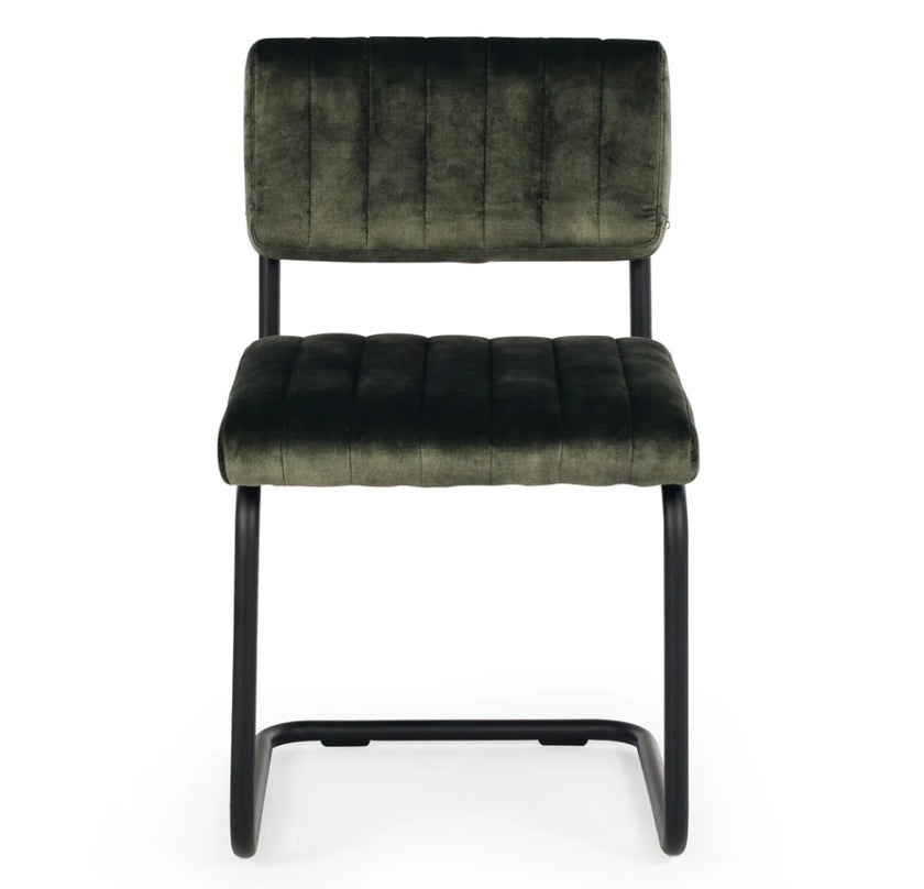 Blake Dining Chair Velvet Moss Green