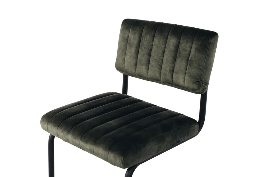 Blake Dining Chair Velvet Moss Green