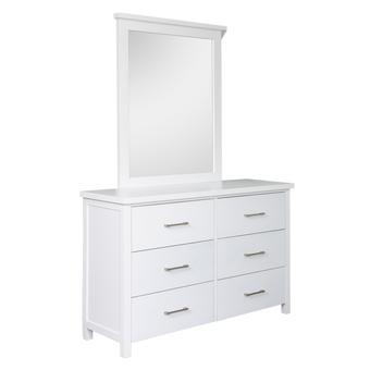 Maestro Dresser with Mirror - White