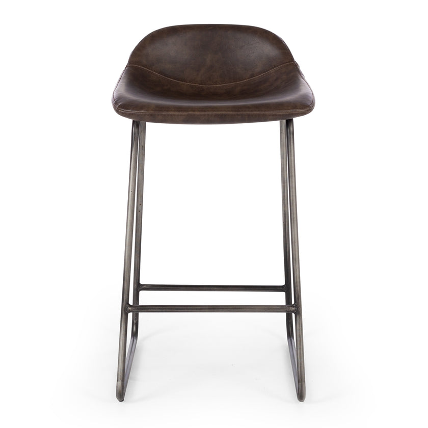 Haus Barstool Vintage Dark Brown PU