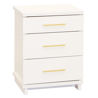 Franz 3 Drawer Tall Bedside- Nickel