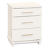 Franz 3 Drawer Tall Bedside- Nickel