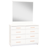 Franz 8 Drawer Dresser +Mirror - Nickel
