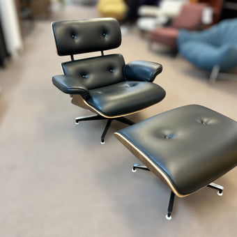 Fairview Swivel with Footstool - Leather