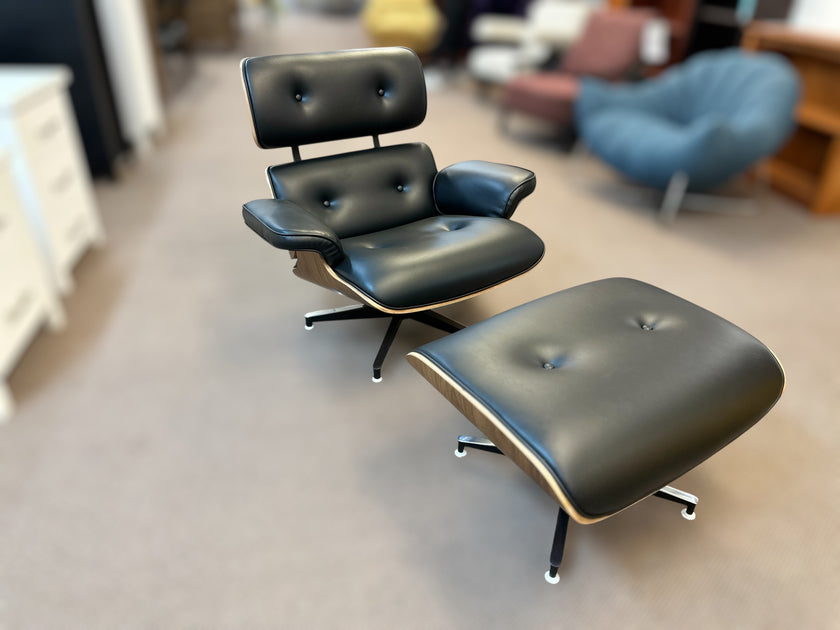 Fairview Swivel with Footstool - Leather