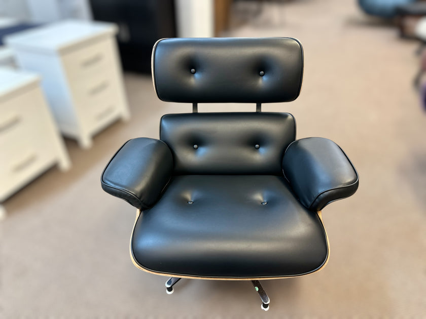 Fairview Swivel with Footstool - Leather