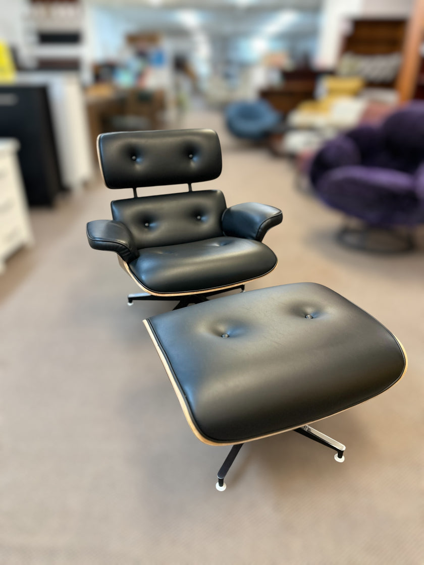 Fairview Swivel with Footstool - Leather