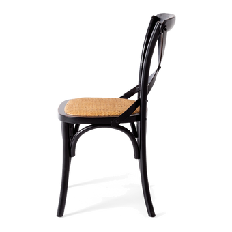 Villa X-back Chair Aged Black Rattan Sea