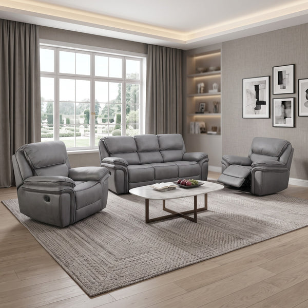 Moy 3+1+1 Recliner Suite (Grey)
