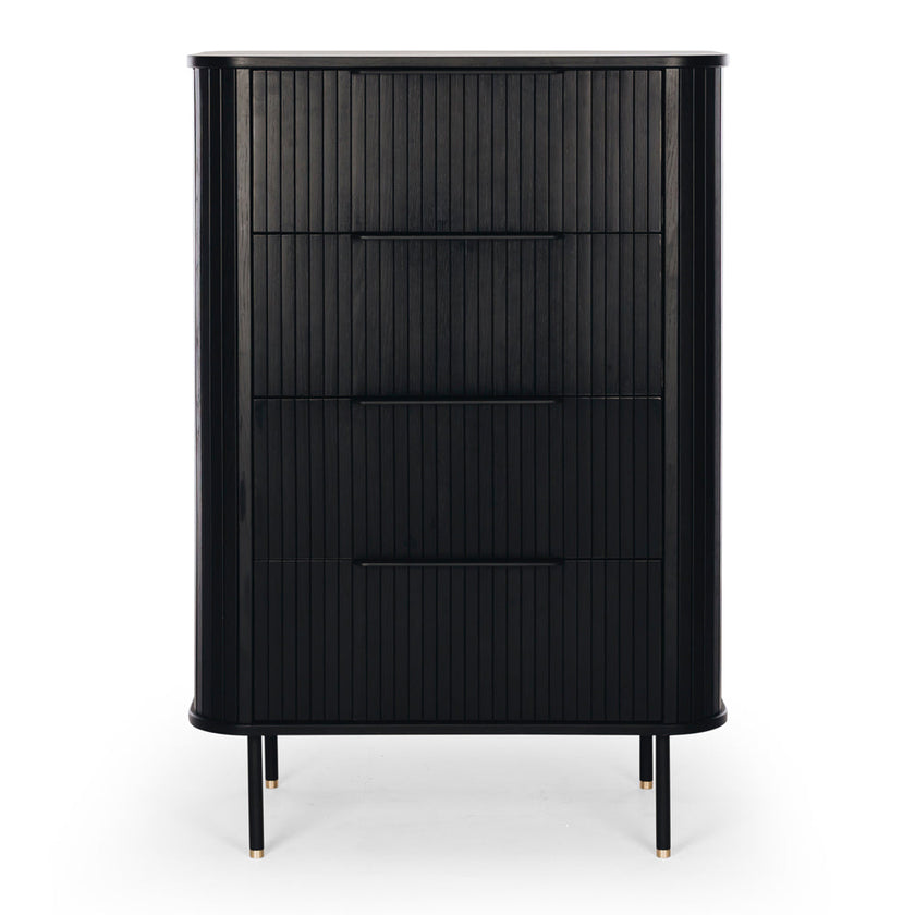 Anders Tallboy 4 drawers (Black Oak)