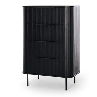 Anders Tallboy 4 drawers (Black Oak)