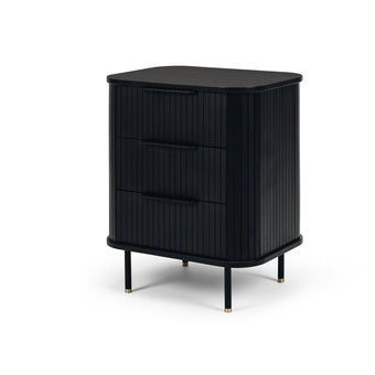 Anders Bedside 3drw (Black Oak)