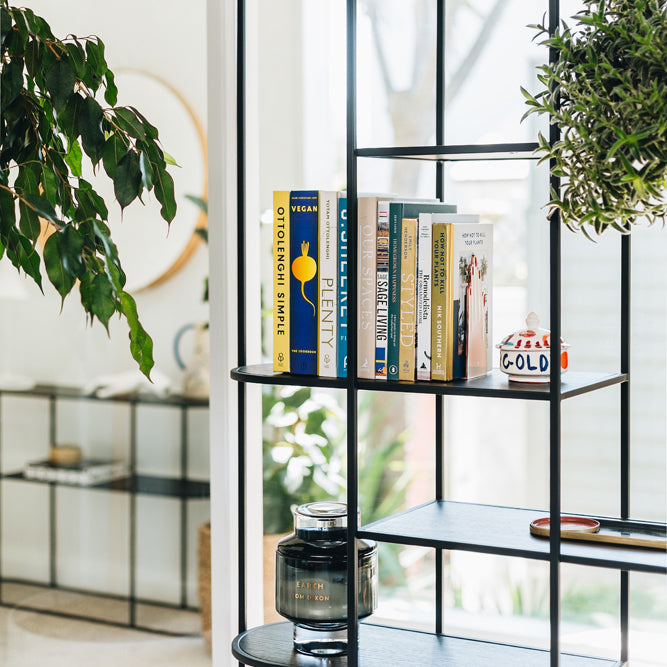 DECO Display/Bookcase Black Oak