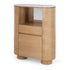 Akita Natural Oak Bar Cabinet (Marble Top)