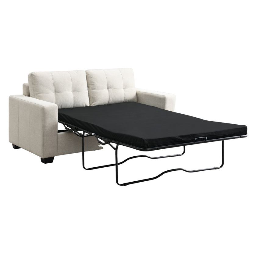 Vesto 2 Seater Sofa Bed-Beige