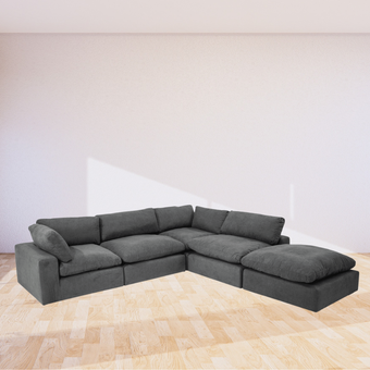 Milan Luxe Chaise Lounge with Ottoman