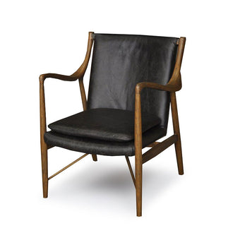 Finn Armchair-Black Leather