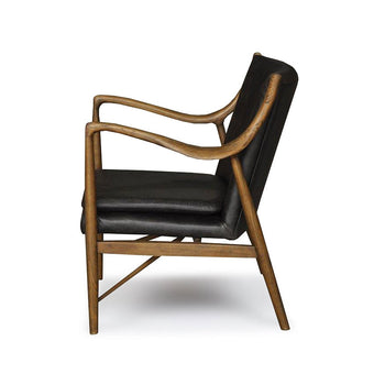 Finn Armchair-Black Leather
