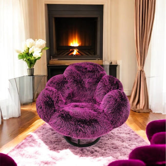 New York Swivel Occasional Chair -Purple
