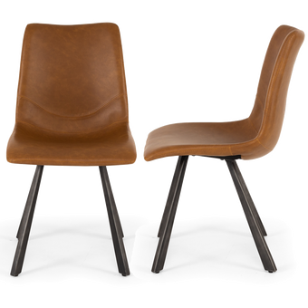 Rustic Chair Vintage Cognac Pu