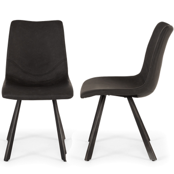 Rustic Chair Vintage Grey Pu