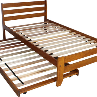 Sammie Single Oak Bed with Trundle