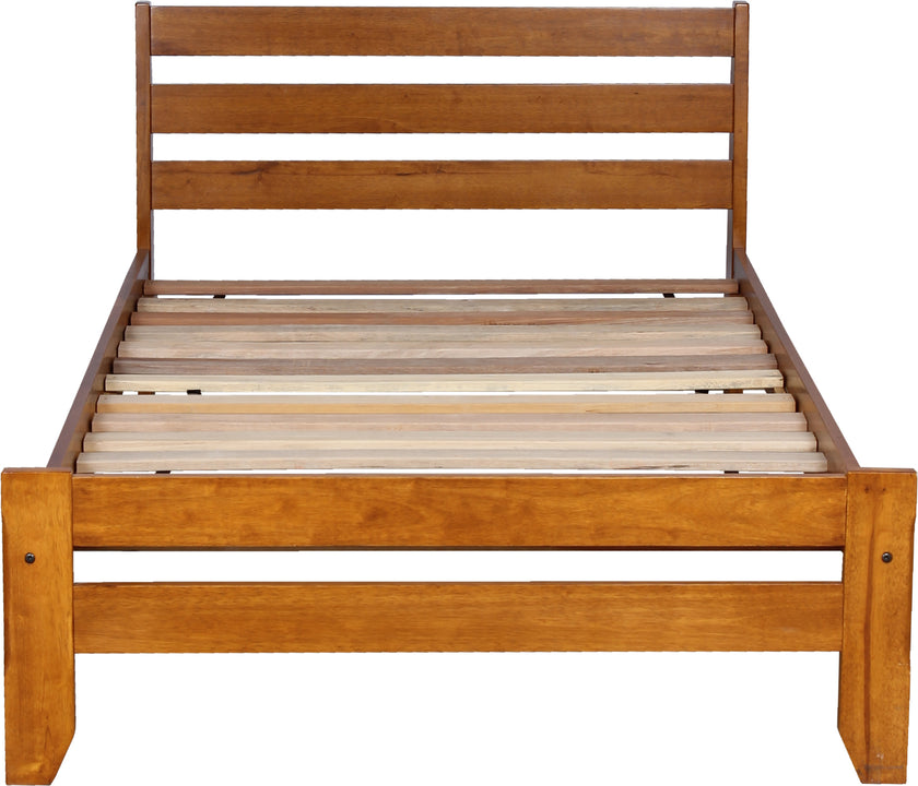 Sammie Single Oak Stain Slat Bed