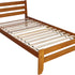Sammie Single Oak Stain Slat Bed