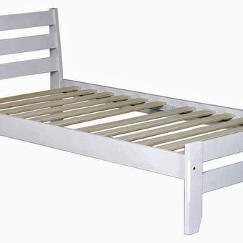 Sammie Single White Slat Bed