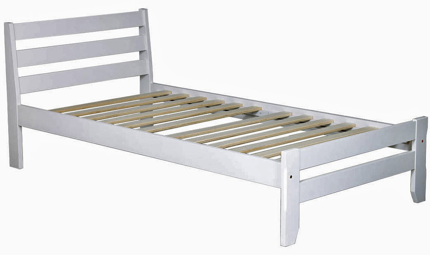Sammie Single White Slat Bed