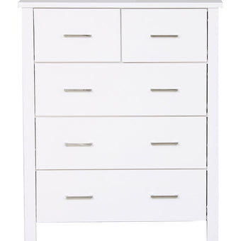 Alice 5 Drawer Tallboy- White