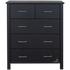 Black Alice 5 Drawer Tallboy