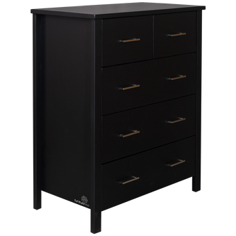 Black Alice 5 Drawer Tallboy