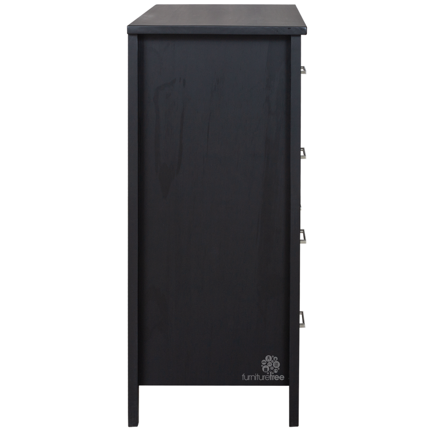 Black Alice 5 Drawer Tallboy