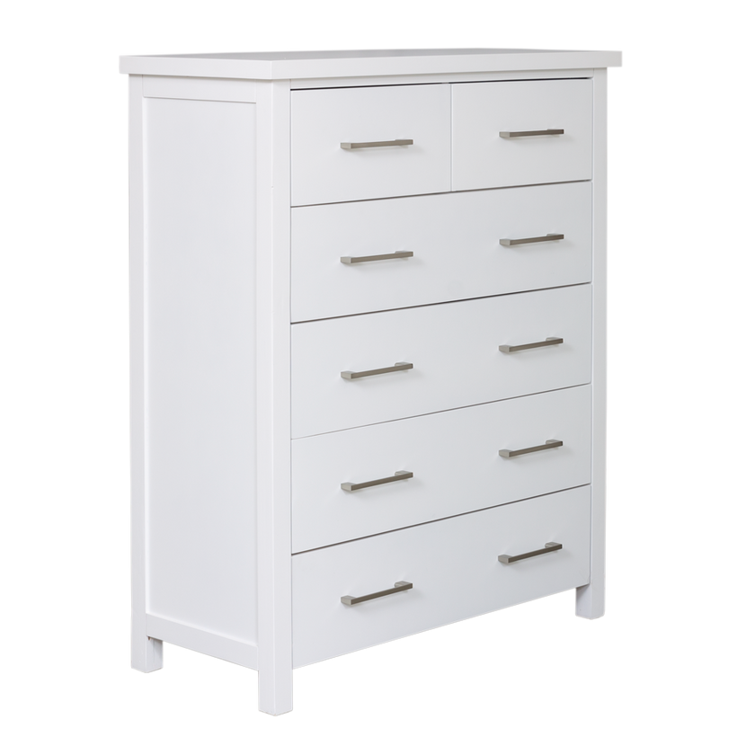 Master-5-Drawer-Tallboy-White