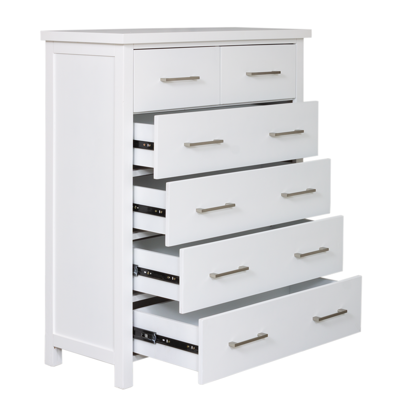 Master-5-Drawer-Tallboy-White