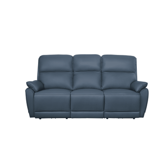 York Electric Leather Recliner 3+1+1 - Navy