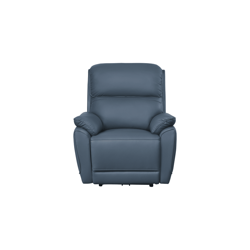 York Electric Leather Recliner 3+1+1 - Navy