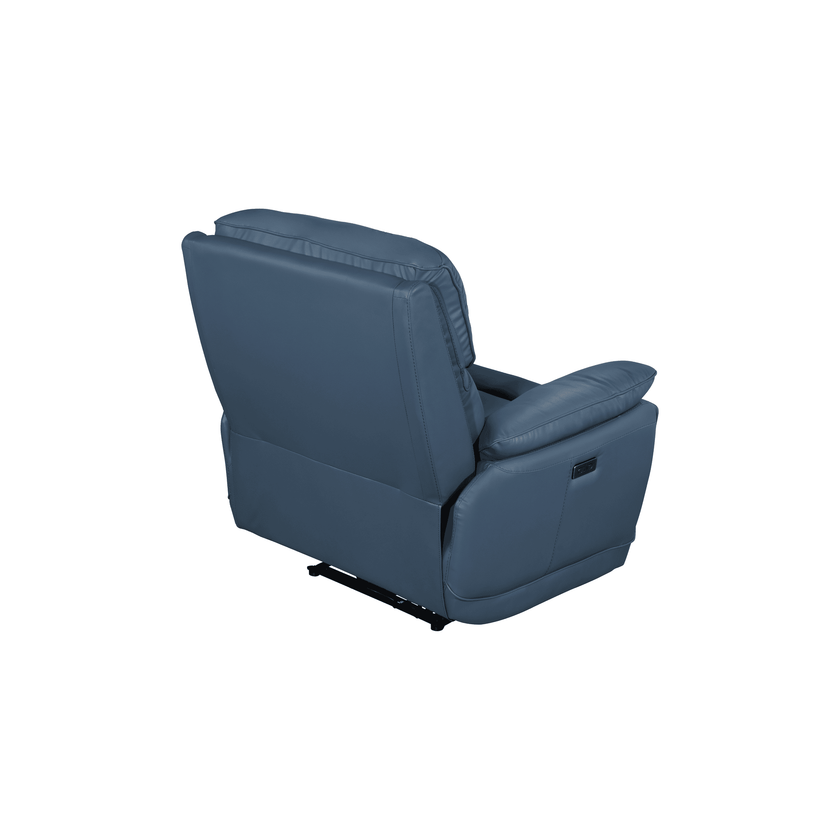 York Electric Leather Recliner 3+1+1 - Navy