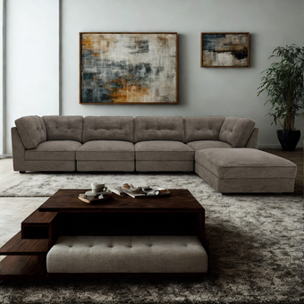 Orlando 5 Piece Modular Sofa - Latte