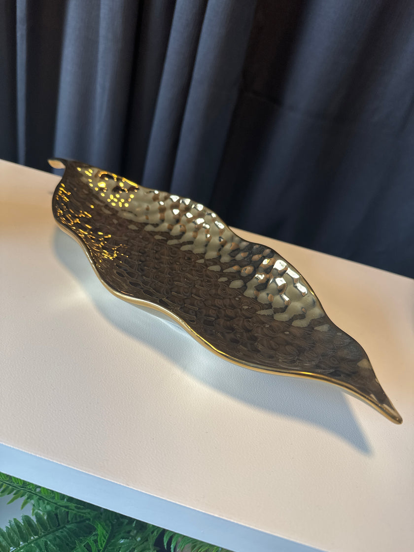 Gold Leaf Plate Small