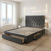 Luna Upholstery Storage Bed (Charcoal) - King