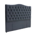Milton Upholstered Buttoned Headboard (Black) - Double (W1370 H1400 D130mm)